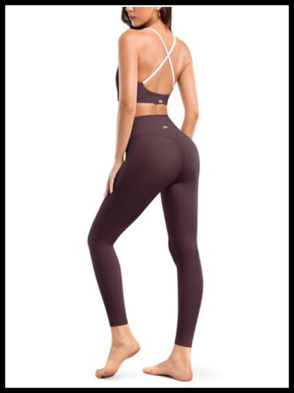 2 Piece Workout Set Nylon Spandex Camisole Seamless Leggings